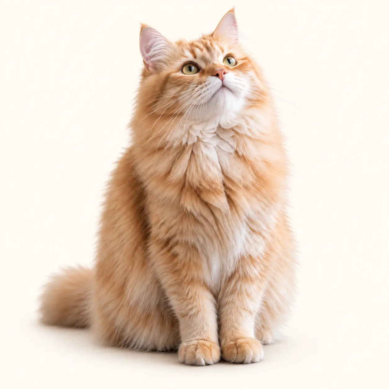 新しい背景を設定したオレンジ色の猫